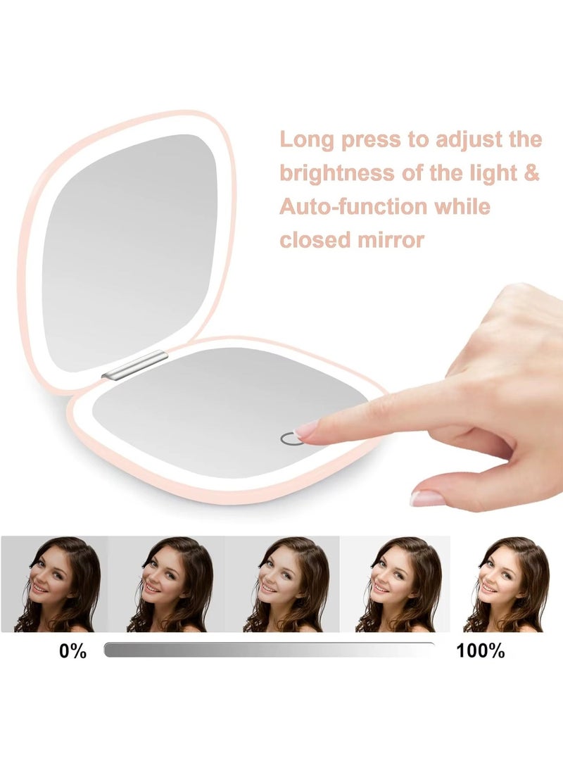 Foldable LED Makeup Mirror. 3 Light Modes. 1X + 3X View. - Image 3